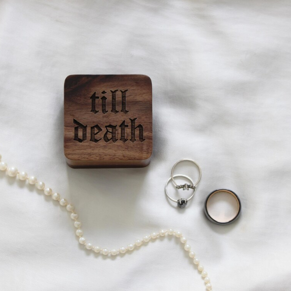 Gegraveerde Walnoot Ringendoos - Wood Ring Blank recensie en prijs