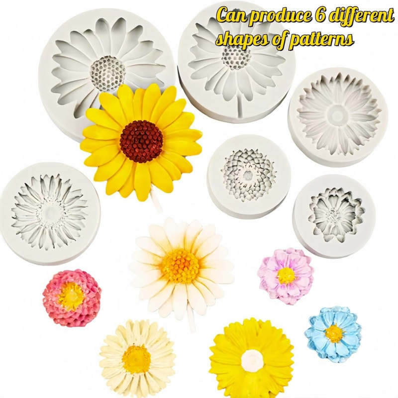 6 stuks, zonnebloem madeliefje - Resin Craft Ideas recensie en prijs